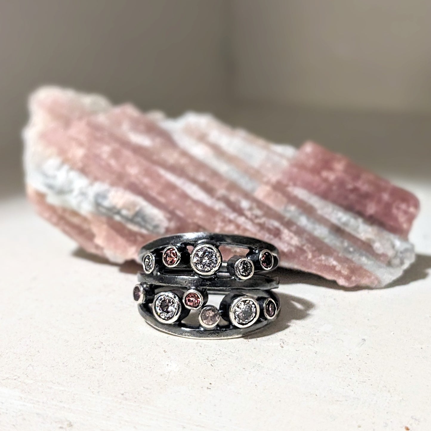 Pink Tourmaline Statement Ring (size 8)