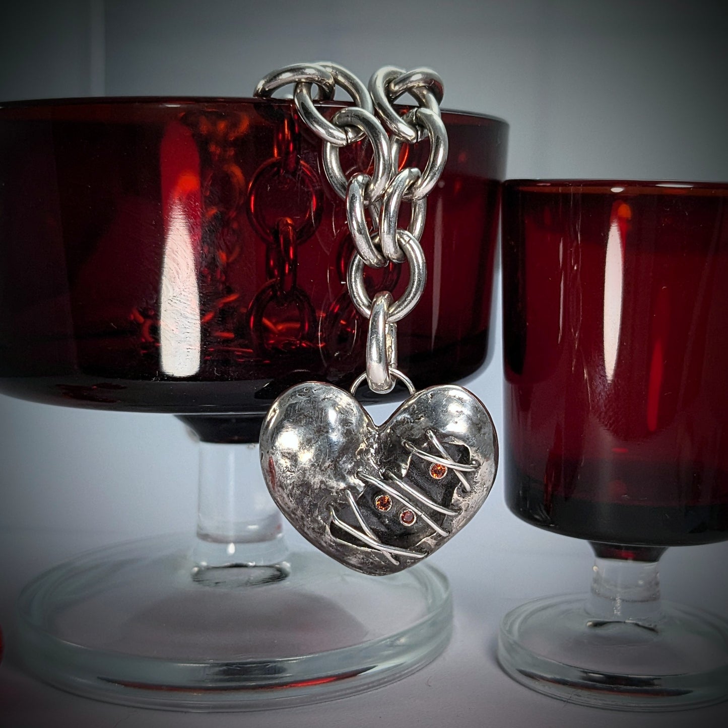 'Stitched Strength' Heart Pendant