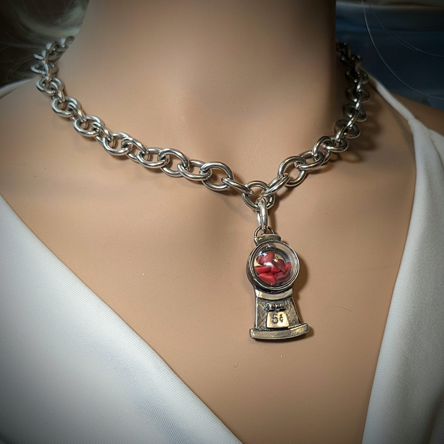 'Sweet Love' Gumball Machine Pendant