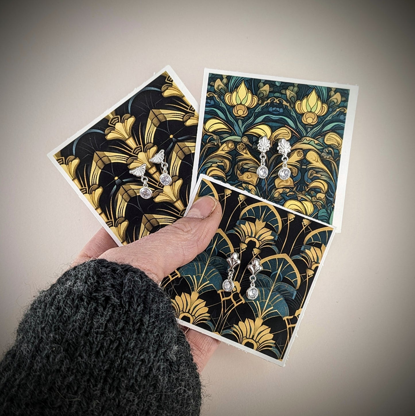 Art Deco Sparkle Earrings - Style 3