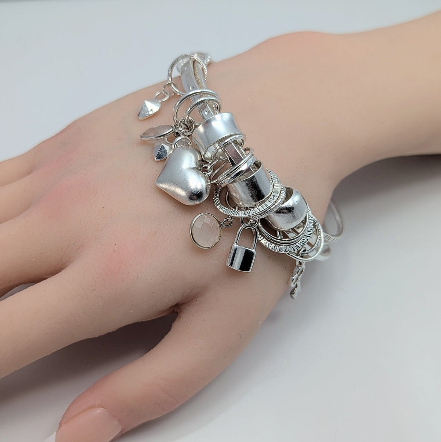 Triple Bangle with Charms - Medium