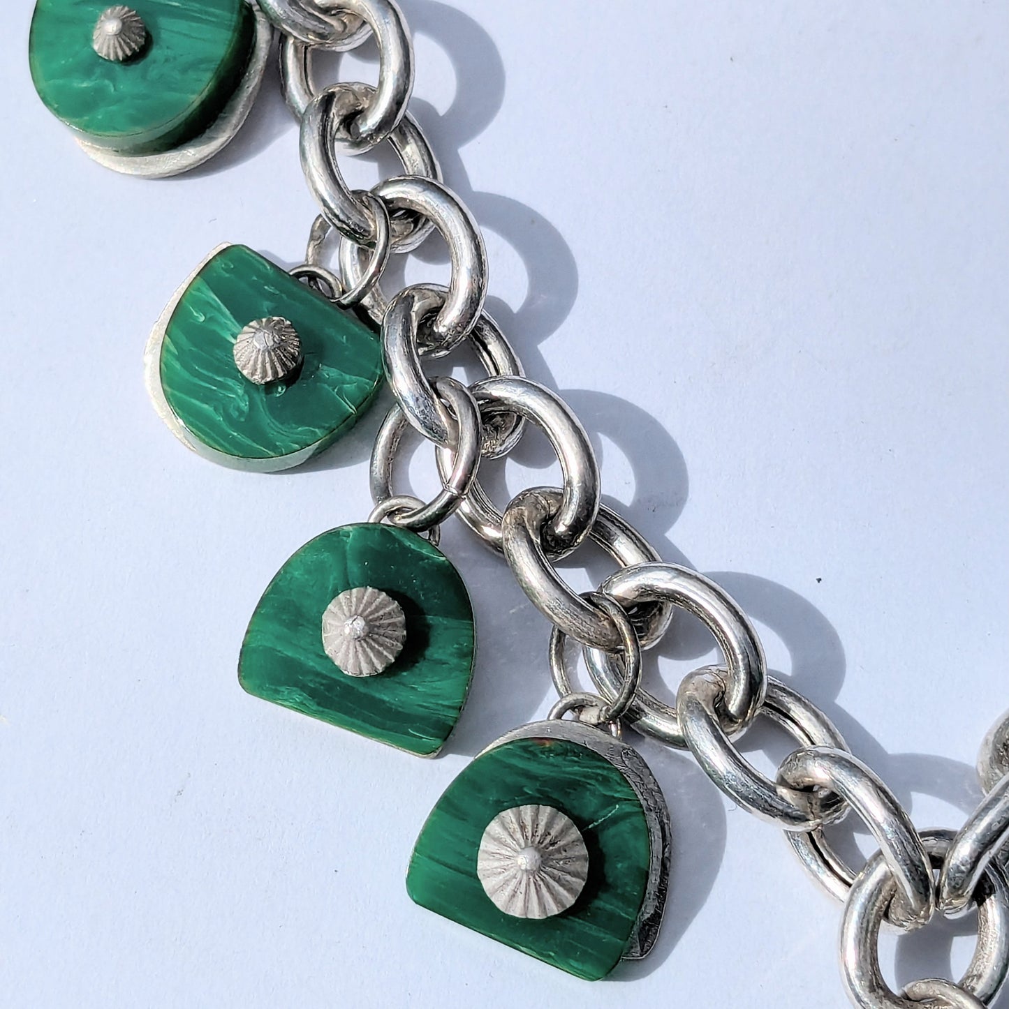 Art Deco Bakelite and Silver Statement Necklace