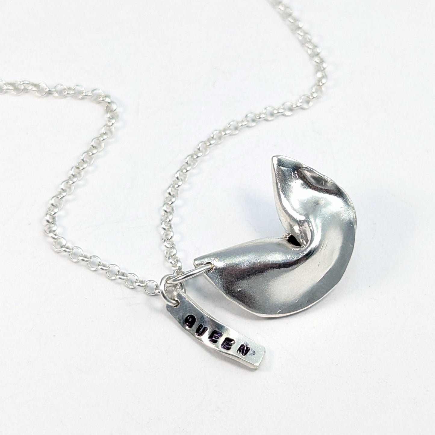 Fortune Cookie 'Queen' Pendant