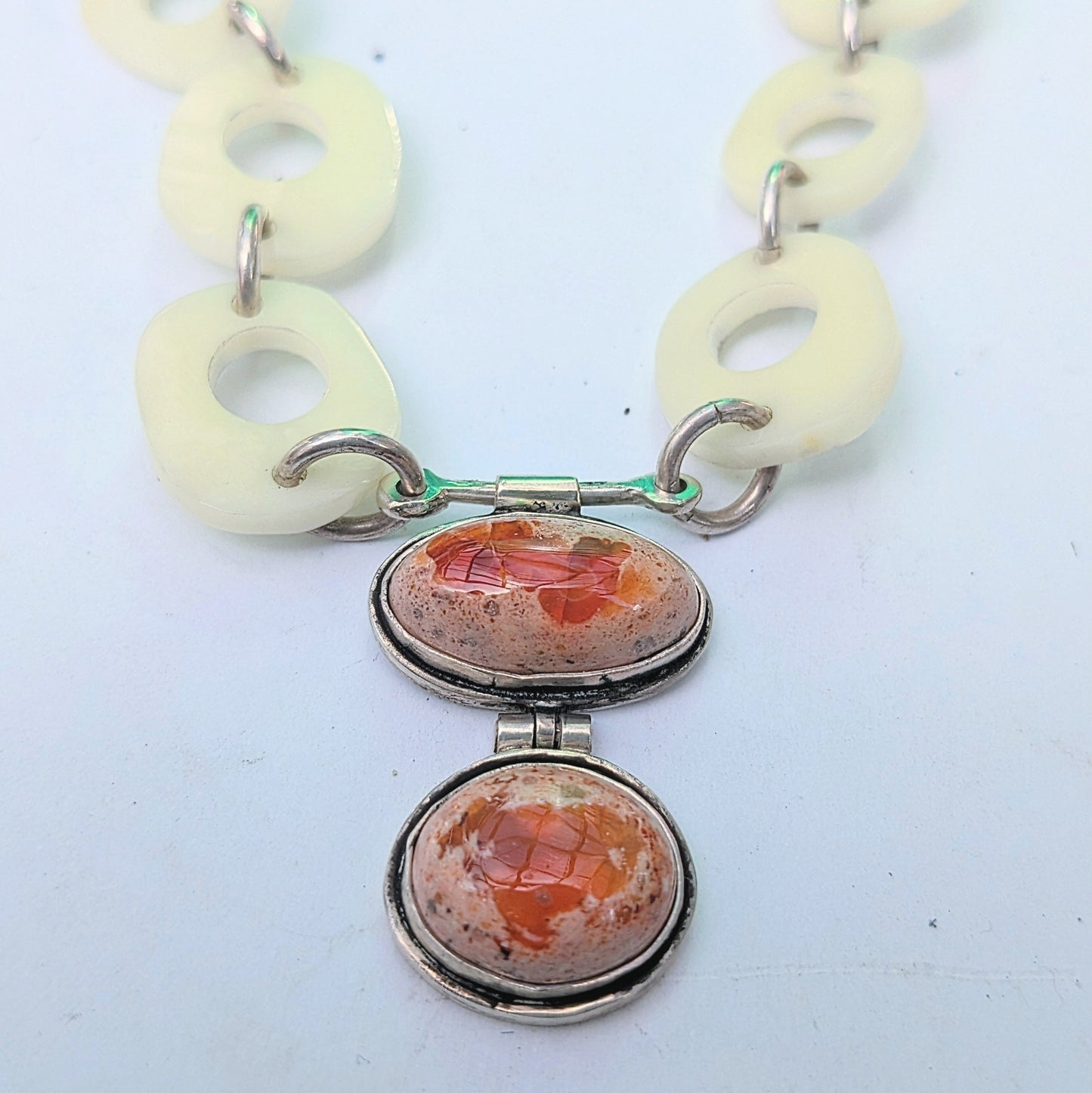 Fire Opals and Bakelite Necklace