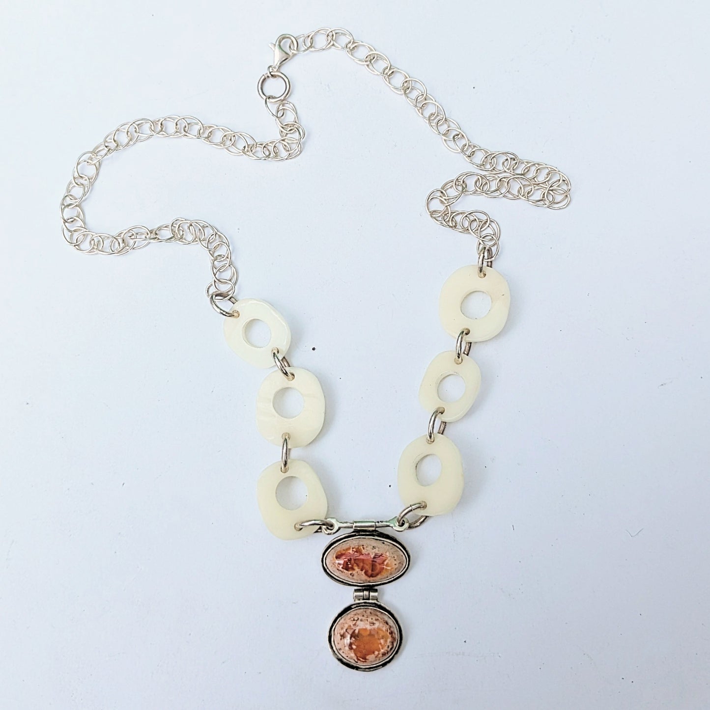 Fire Opals and Bakelite Necklace