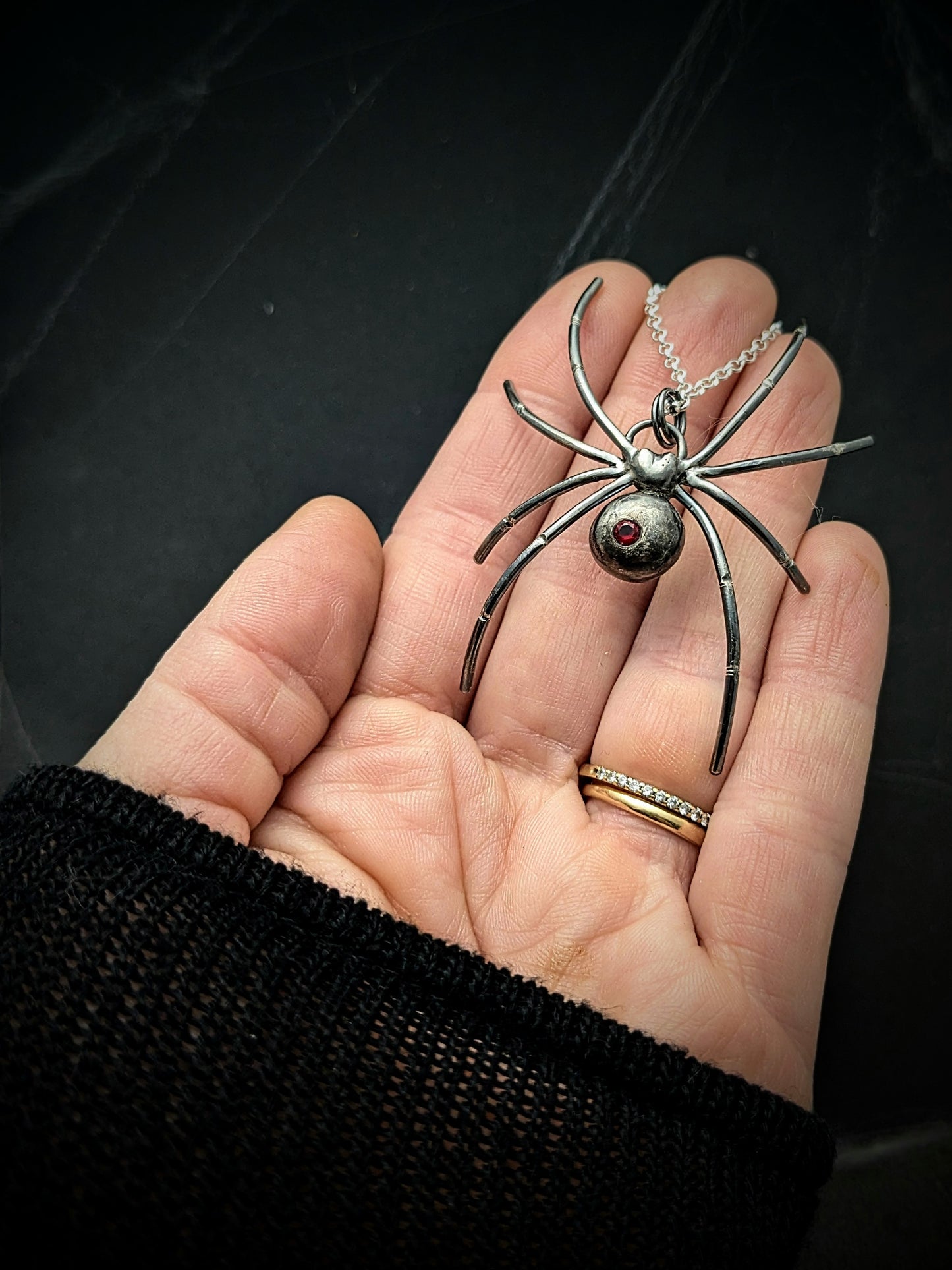 Black Widow Spider Necklace