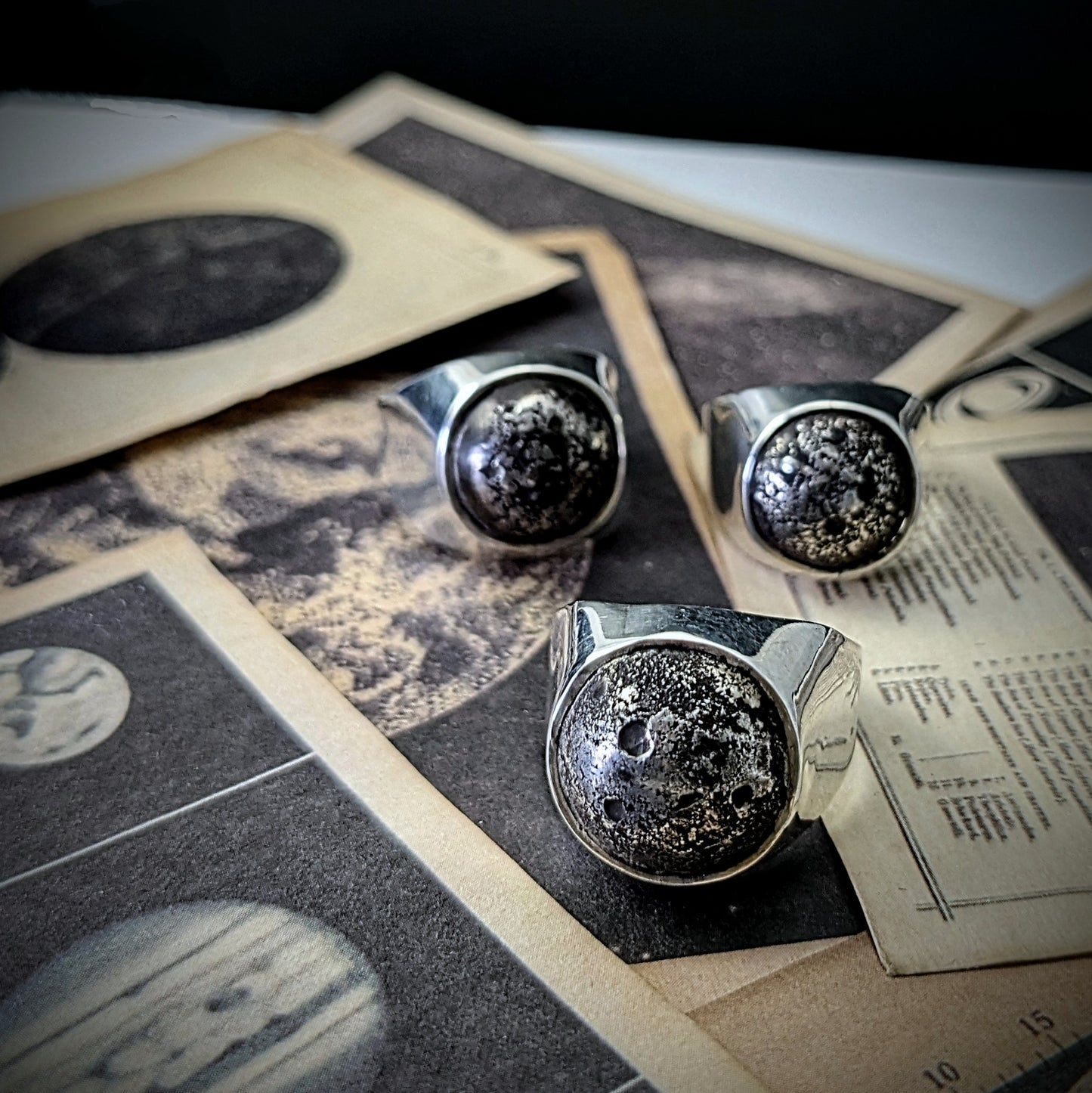 Moon Signet Ring Size 8.5
