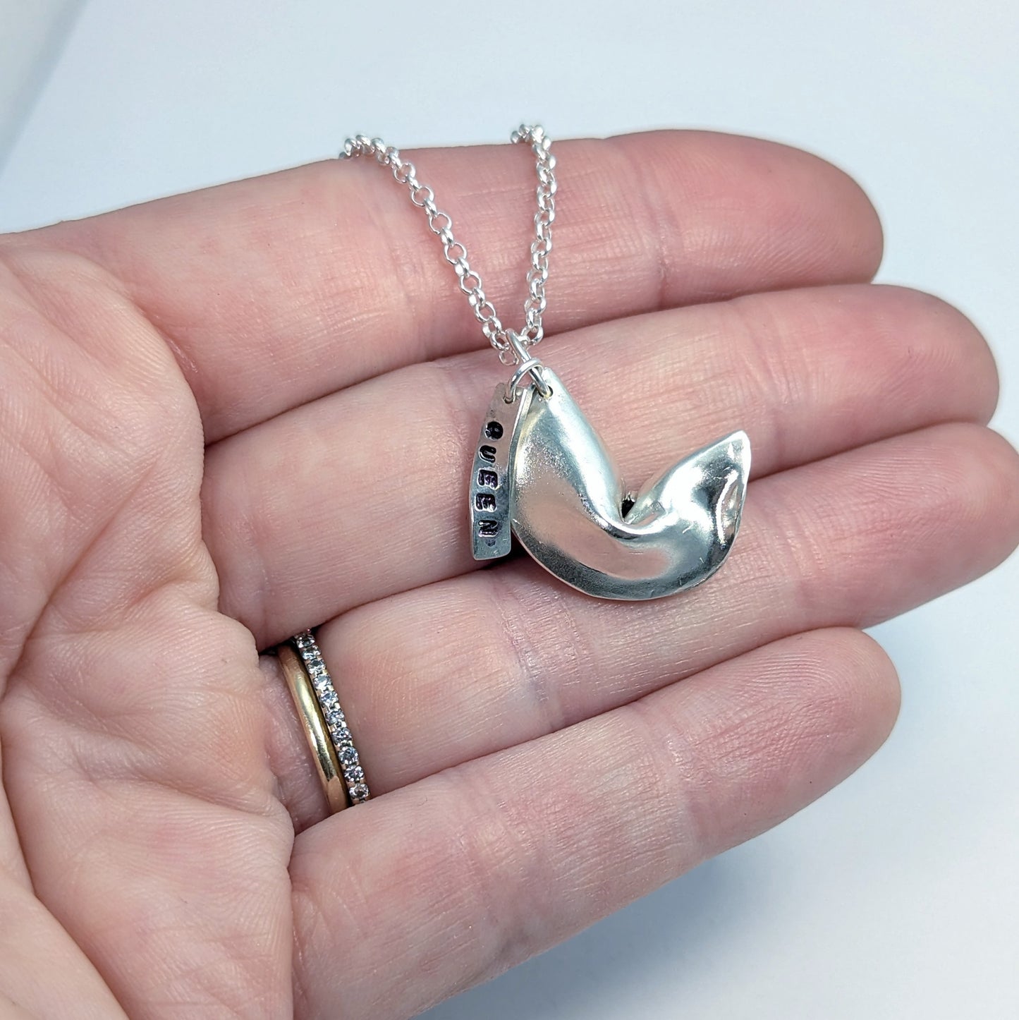 Fortune Cookie 'Queen' Pendant
