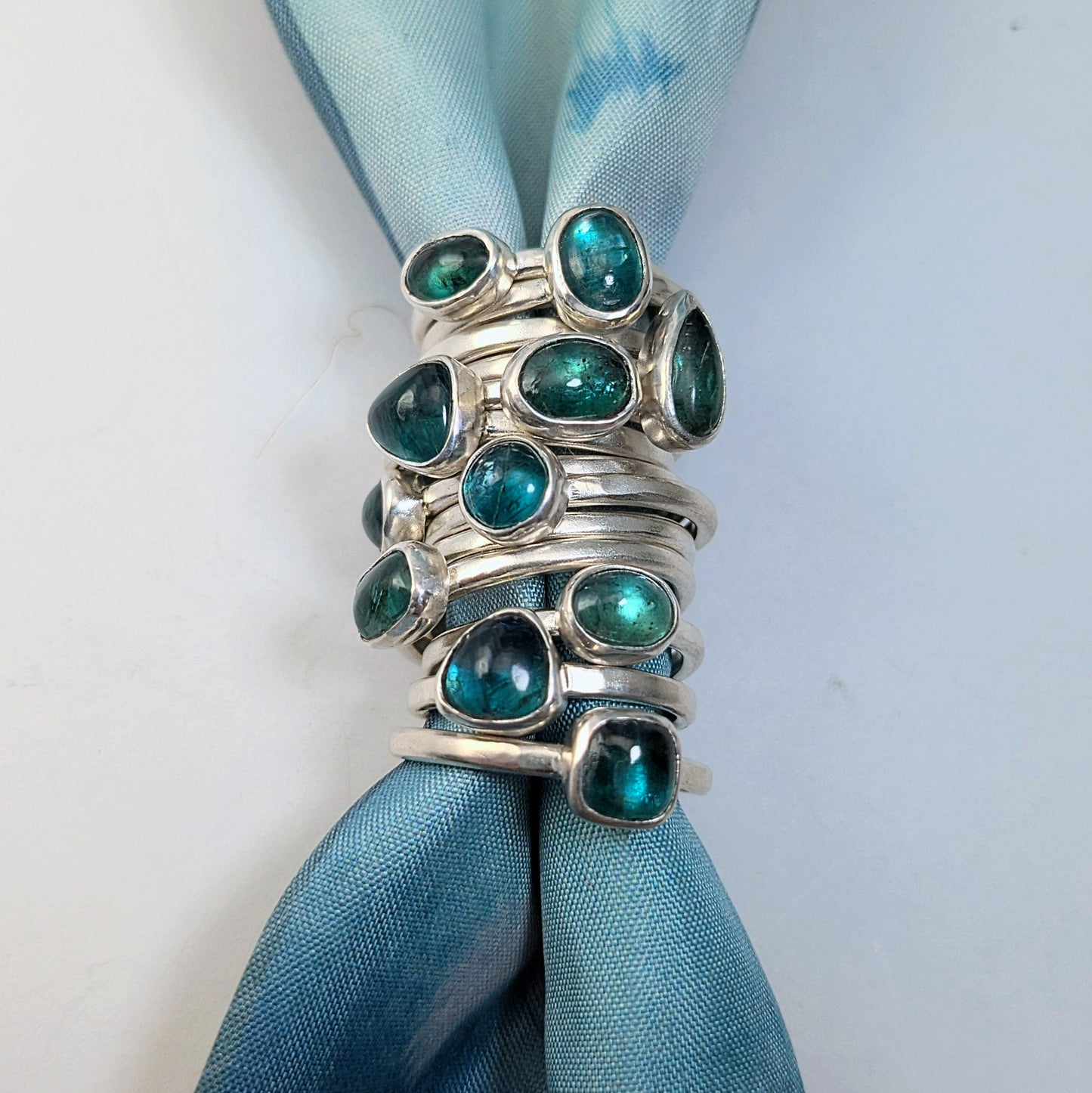 Green Kyanite Stacking Ring No.3 - Size 6