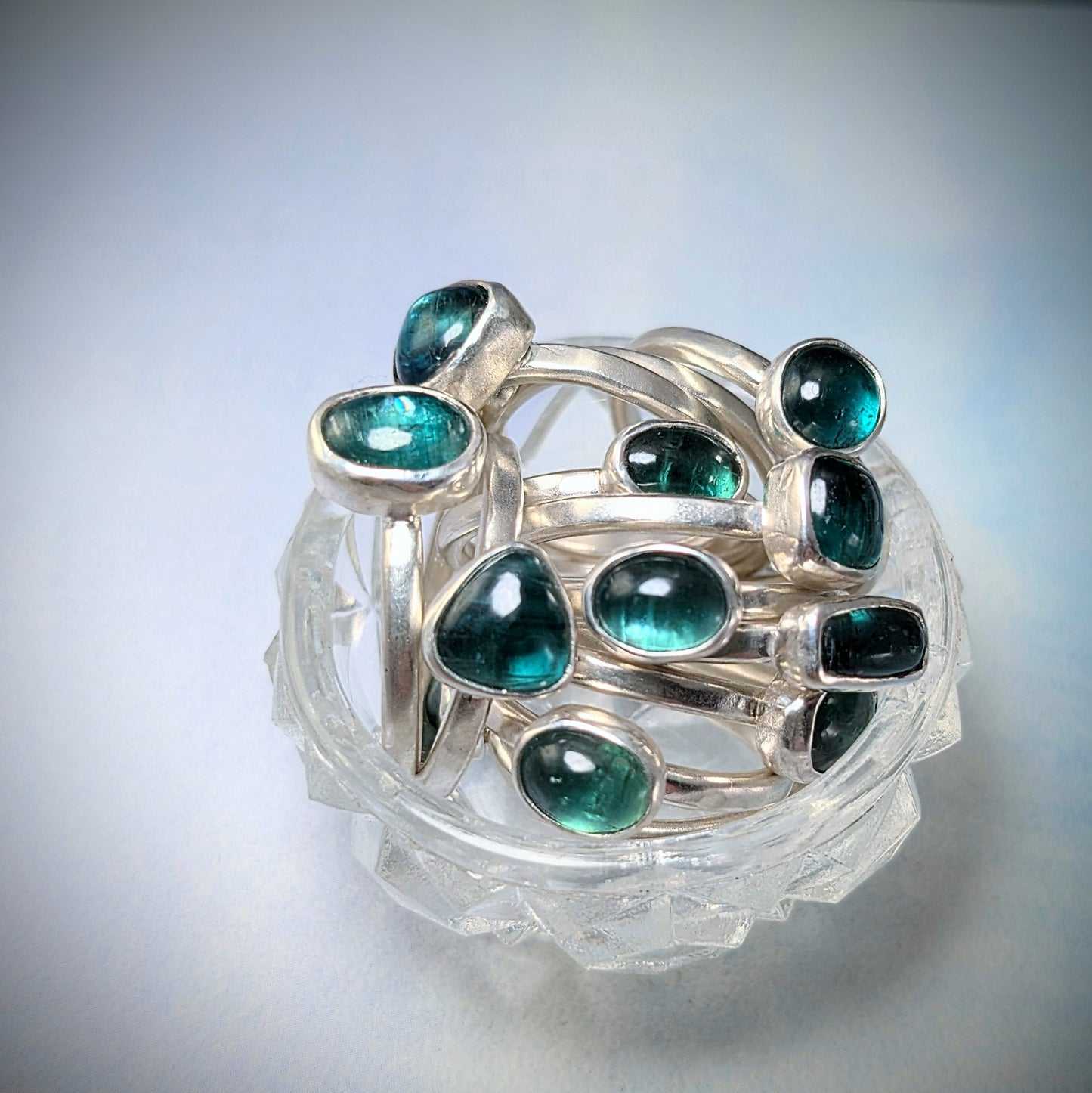 Green Kyanite Stacking Ring No.2 - Size 5