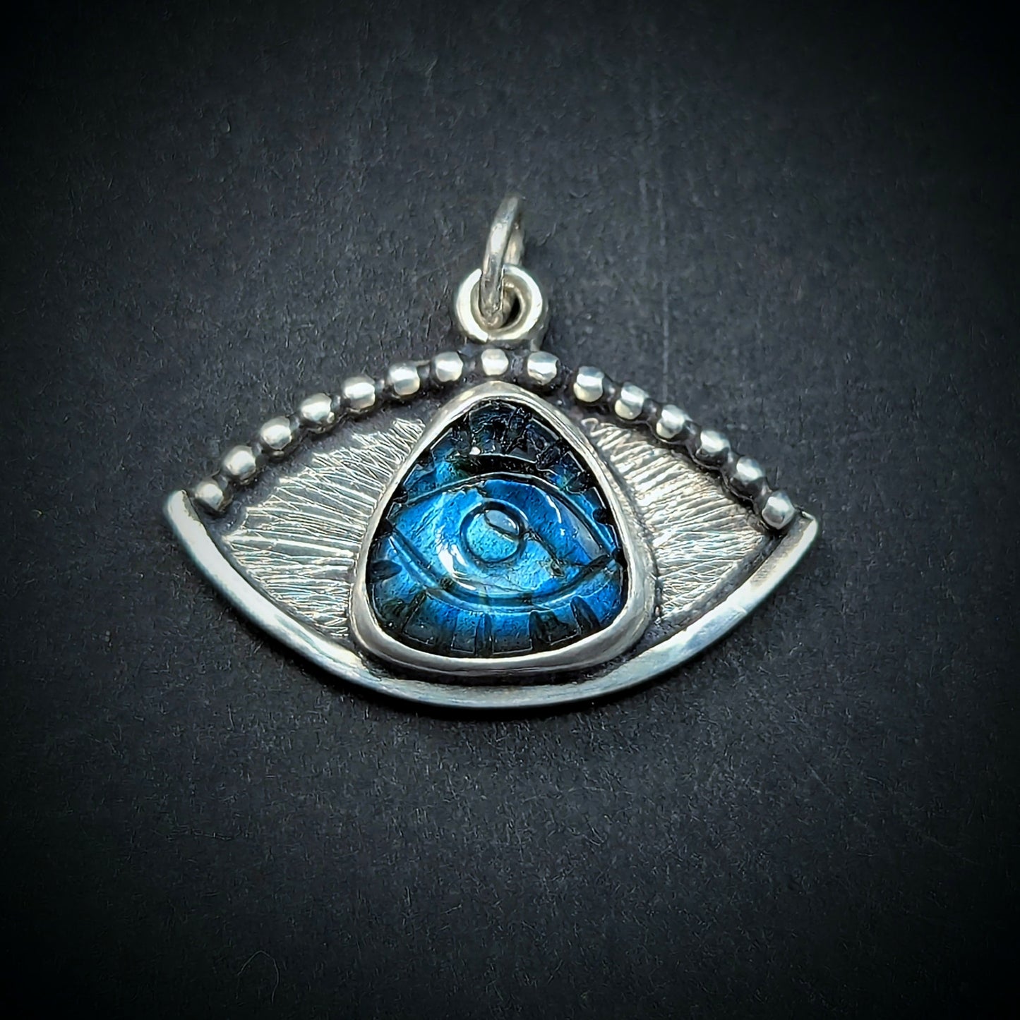Evil Eye Pendant - Labradorite #6