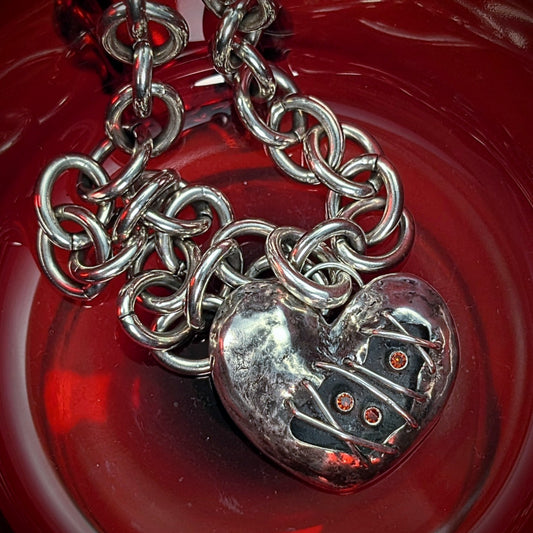 'Stitched Strength' Heart Pendant