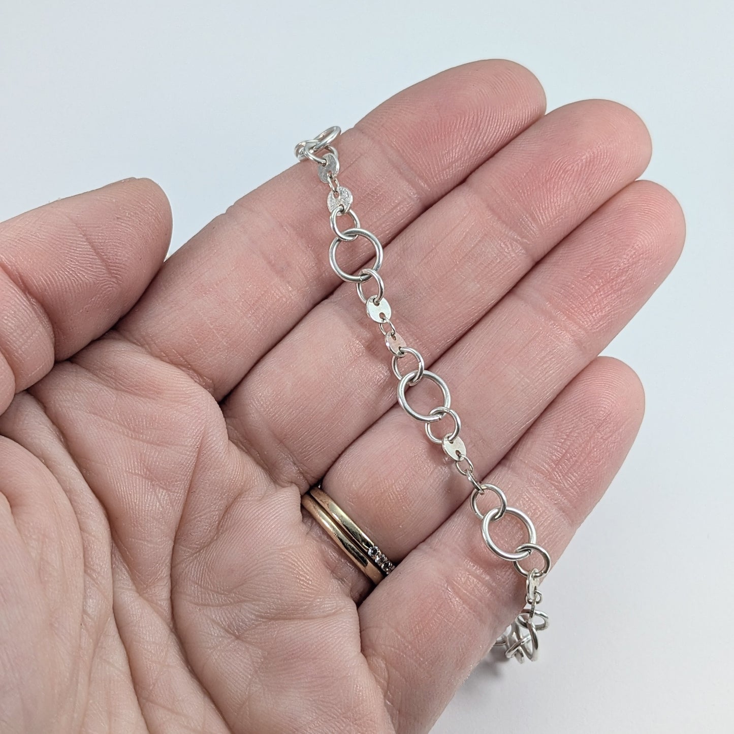 Loops & Discs Sterling Silver Chain