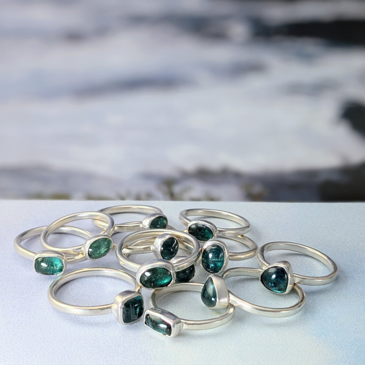 Green Kyanite Stacking Ring No.10 - Size 6