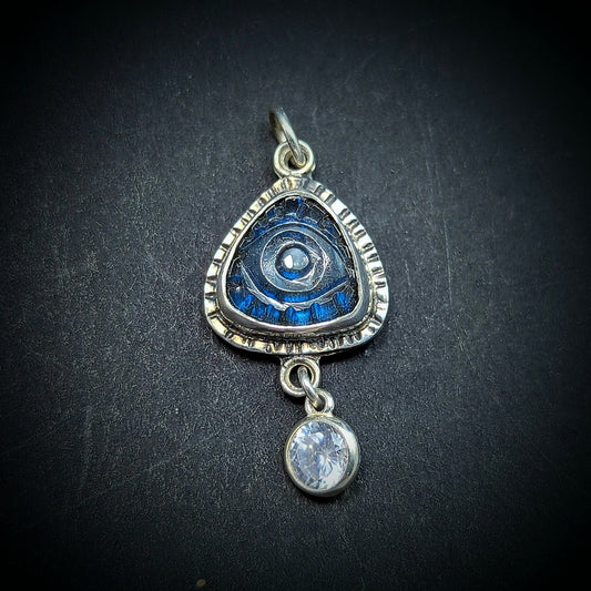 Evil Eye Pendant - Labradorite #4