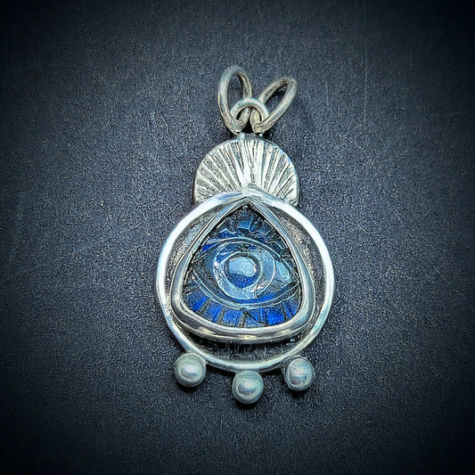 Evil Eye Pendant - Labradorite #2