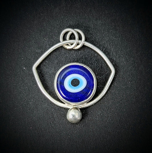 Evil Eye Pendant #3 - Lampwork Glass