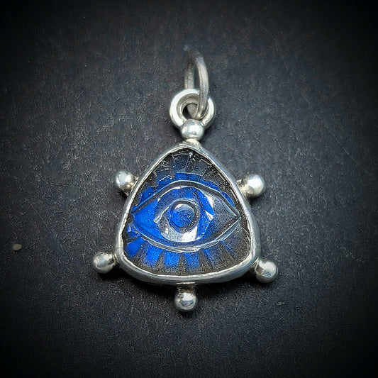 Evil Eye Pendant - Labradorite #3