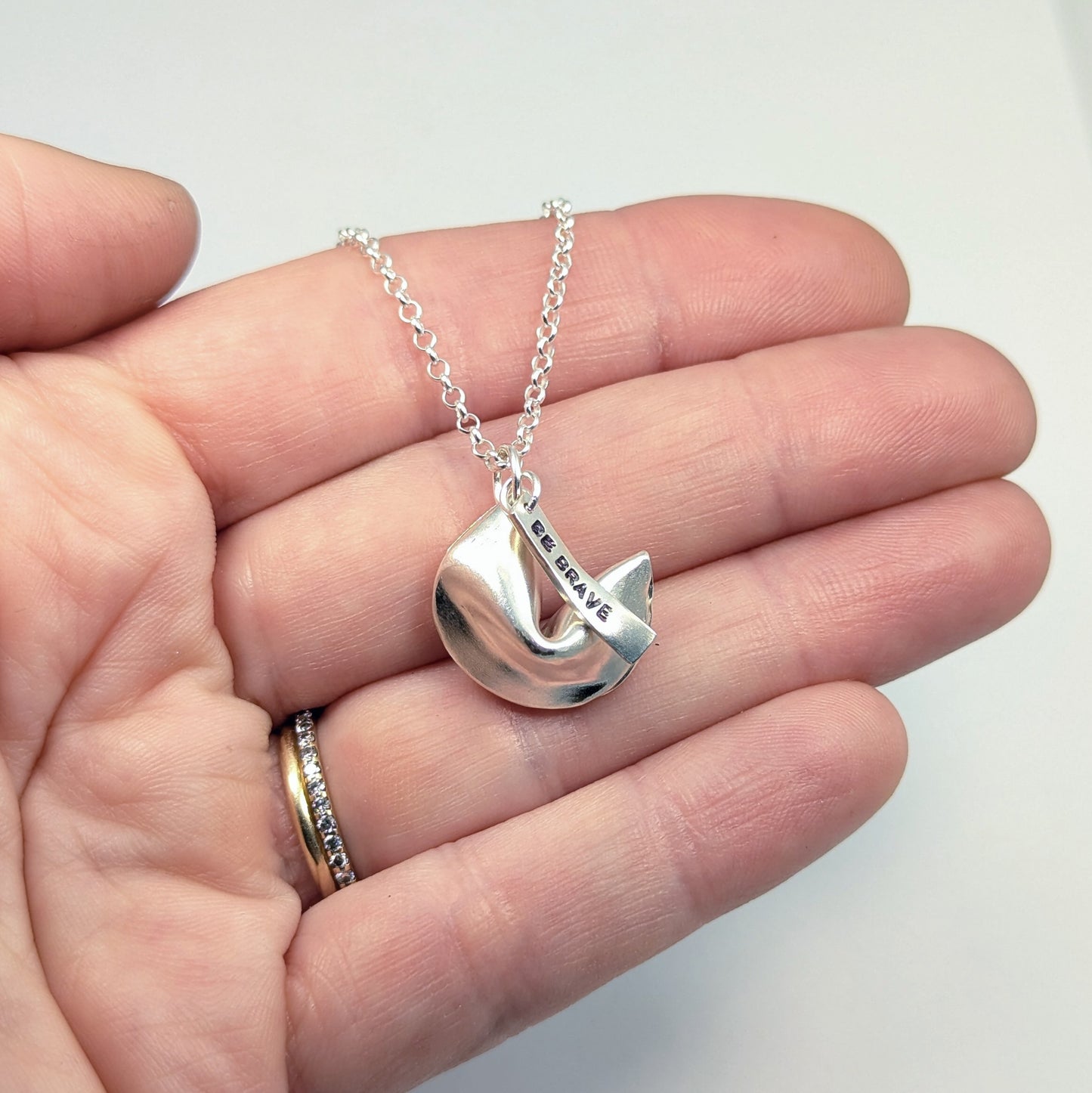 Fortune Cookie 'Be Brave' Pendant