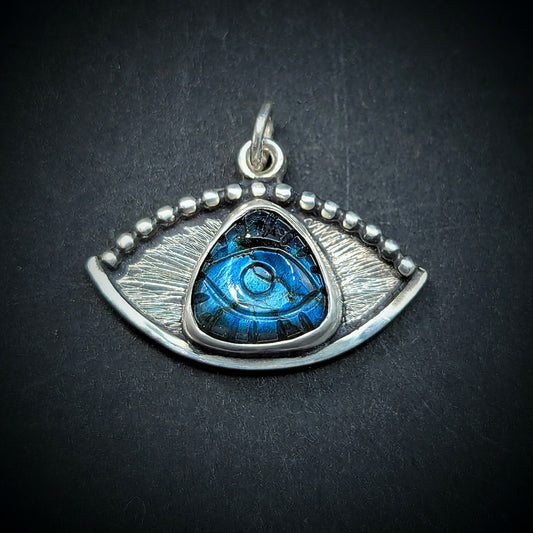 Evil Eye Pendant - Labradorite #6