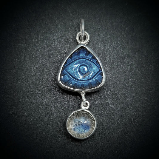 Evil Eye Pendant - Labradorite #5